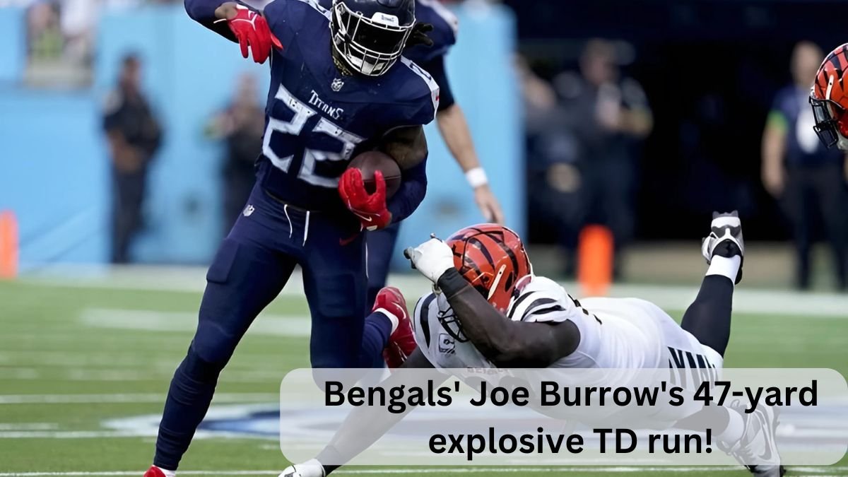 Bengals' Joe Burrow's 47-yard explosive TD run!