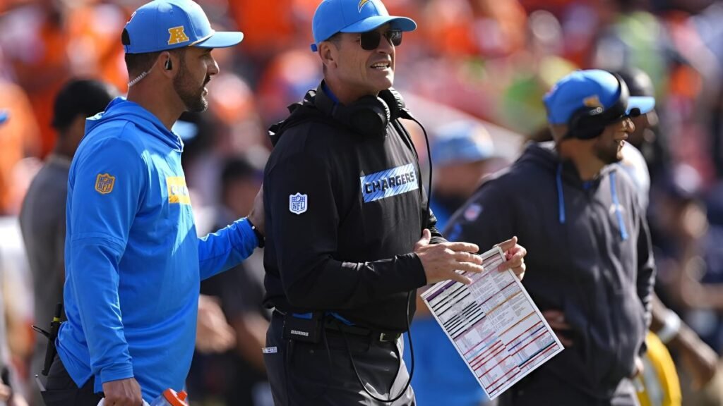 Chargers coach Jim Harbaugh has heart problems, returns mid-game!