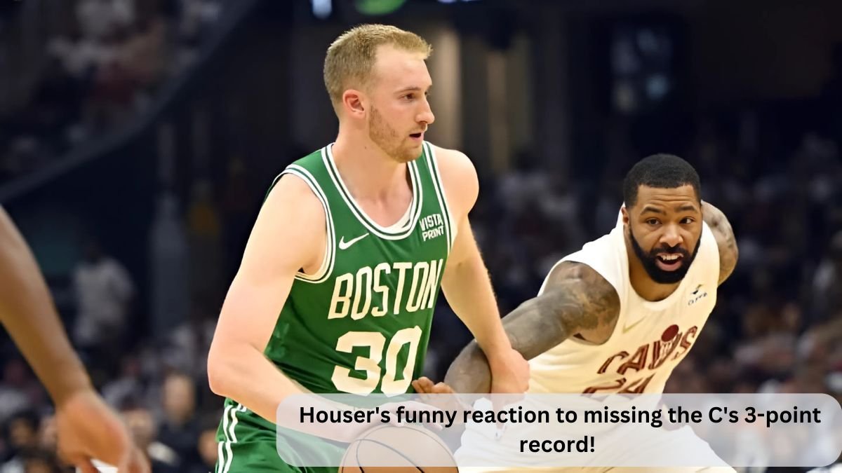 Houser's funny reaction to missing the C's 3-point record!