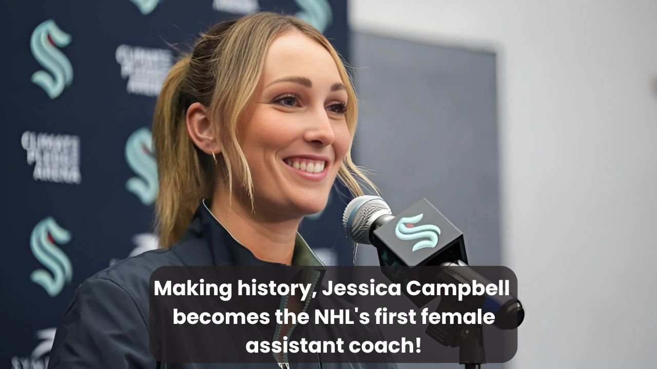 Making history, Jessica Campbell becomes the NHL's first female assistant coach!